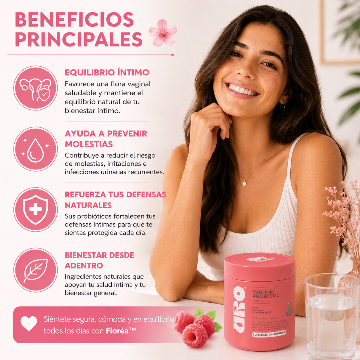 ✨ Floréa™ | Probiótico Vaginal y Urinario 5B UFC ✨